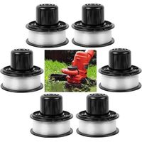 A6226 Bobine de fil compatible avec Black et Decker Auftipp Coupe-herbe automatique GL250 / GL310 / GL360 / GL360SB avec 6m ligne, 6-pack