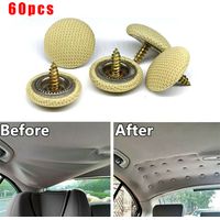 Acouto 60pcs Réparation de Toit de la Voiture Rivets Sagging Headliner Fix Réparation Pins Snap Rivets Responsie du Toit (Beige)