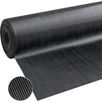 Tapis de couloir en gomme Isolant Antidérapant Moquette Revêtement de sol Rayé Paillasson Robuste - 100x120 cm
