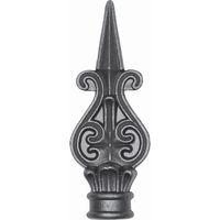 Deco Fer Forge – Pointe de lance en fer forgé H127mm – Base ronde Ø20mm – À souder pour portails et clôtures – Finition brute à peindre