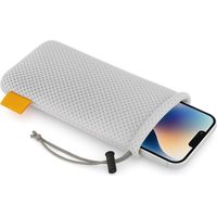Pochette universelle pour téléphone portable en nylon mesh 18x9cm, compatible avec la plupart des smartphones jusqu'à 6,5 pouces - Accessoires : pochette en filet pour écouteurs, pochette pour smartph