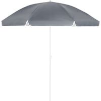 Kingsleeve Sombrilla parasol de playa de 180-200 cm Altura y posición ajustable Protección solar - Color a elegir Anthrazit - 200cm (de)