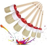 Set de pinceaux en cire professionnels, 6 pièces, pour meubles/lasure/cire/huile, 1 jeu