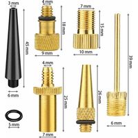 Inflatordüse, Ohjijinn 26-teiliges Fahrradventil-Adapter-Set, Messing-Fahrradventil-Inflatordüse, Fahrrad-Inflator-Adapter, Fahrrad-Inflator-Anschluss, korrosionsbeständig für DV AV SV Fahrradpumpen-K