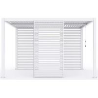 pannello singolo fisso per pergole giardini di maggio "blind" in alluminio bianco 123x238 cm