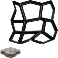 SWANEW 1 pezzi Stampi per cemento 43x43x4cm, lastre di pavimentazione, fattoria, giardino, giardino, decorazione del giardino, sentiero, fai da te, pavimentazione, riutilizzabile, colata, imitazione d