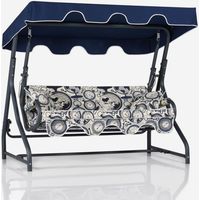 Columpio de jardín convertible con toldo Olea - Negro