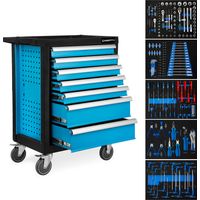 Carrello officina blu 7 cassetti con utensili, bloccabile – EBERTH
