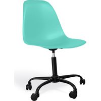 Silla De Oficina Con Reposabrazos - Silla De Escritorio Con Ruedas - Denisse Estructura Negra