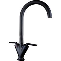 Prima V Shape Dual Lever Kitchen Sink Mixer Tap - Black