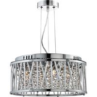 Searchlight Elise - Plafonnier à 4 ampoules au fini chrome avec cristaux, G9