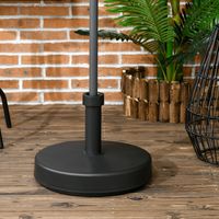 Base para Paraguas de Jardín en Plástico PP, carga máxima 18kg, Ø45x33 cm, Negro