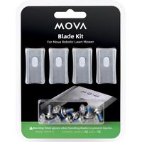 MOVA Ersatzklingen-Set für Mähroboter – 12x Klingen + 12x Schrauben, schneller Austausch