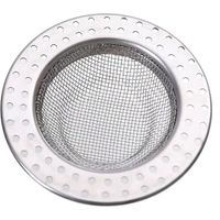 Filter voor gootsteen×2, roestvrijstalen filter voor gootsteen, afvoerfilter voor gootsteen (78 x 55 mm)
