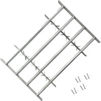Vidaxl – Grille de sécurité réglable pour fenêtres 700-1050 mm – Acier galvanisé – Installation horizontale – 4 barres transversales