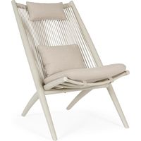 Bolzano Acri Gartenstuhl 66x84 Weiß Aluminium