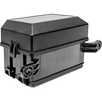 Caja de relés de 12 ranuras con 6 relés y 6 portafusibles ATC/ATO estándar con 41 pines metálicos para aplicaciones automotrices y marinas.