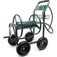 Wiltec – Enrouleur tuyau d’arrosage 70m – Dévidoir mobile sur roues Ø 25cm – En métal robuste – Manivelle ergonomique pour enroulement facile