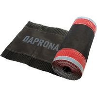 DAPRONA Firstband Alu 5m, Firstrolle, Gratband, Rollfirst, Dachabdichtung, Dachbelüftungsband - Schwarz, 1 Rolle - 390mm