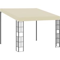 Gazebo mural 3x3, tissu beige