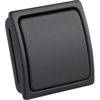 Pamar Klappgriff Juno, Möbelgriff Türgriff Schubladengriff, robust und langlebig, Zinkdruckguss schwarz matt, 50x50mm, Einlassmaß 45x45mm, exkl. Schraube M4