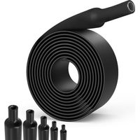 3:1 Heat Shrink Tubing Diameter 7.9/15.4/19.1/30/40 mm, Heat Shrink Tube with Adhesive 2 m, Black Heat Shrink Tubing (Diameter 32 mm 2 m)