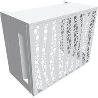 Cache climatiseur ATOLE en Aluminium Thermolaqué - Taille 1 : H. 80 x L. 100 x P. 54 cm - Blanc