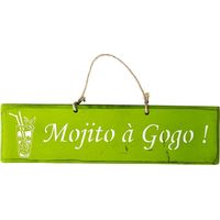 Plaque décorative en bois - Mojito à Gogo - Vert