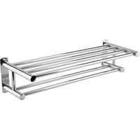 Porte-serviettes chromé double paroi pour salle de bain