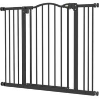 Cancelletto pour Cani Estensibile 4 Viti Regolabili Metallo Plastica 74-100x78 cm Nero
