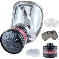 Maschera di protezione respiratoria completamente riutilizzabile con filtro a carboni attivi per la pittura - Protegge da gas, vernici, polveri, sostanze chimiche e altro ancora