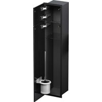 Niche à encastrer en inox pour WC, fermée 800, 2 portes vitrées, blanc