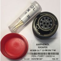 Amphenol Souriau HE308-06T13-98SN7M MIL-Normkreiskontakt 10-polig. Frau – MIL-DTL-38999