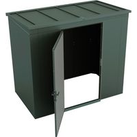 WEKA Gary Metallgerätehaus grün 3,1 m² Gerätehaus aus Metall in Grün, Geräteschrank mit 0,7 mm Wandstärke Gartenhaus