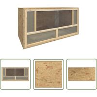 The Living Store Terrarium Holzwerkstoff 80x40x40 cm - Reptilenzubehör - Terrarium - Tiergehege - Kleintiere - Vogelkäfige