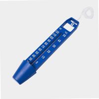 Werka Pro – Thermomètre de piscine bleu 16 cm – Plastique avec cordon blanc – Précision de mesure pour température eau – Usage professionnel