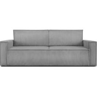 KONSIMO NAPI Schlafsofa in Pet Friendly Cord-Stoff, hellgrau