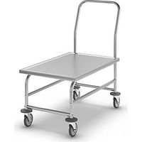 Kongamek Carrello a pianale in acciaio inox portata 100 kg
