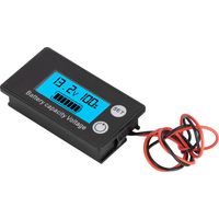 JX-6133 Voltmètre CC LCD étanche, testeur de capacité de batterie, moniteur de tension CC 8-100 V, bleu
