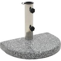Vidaxl – Socle de parasol en granit courbe 10 kg – Base stable avec 2 boulons de verrouillage – Adaptateur pour poteaux 38/48 mm