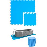 14 m² Stuoia di Sottofondo per Piscina - 60 Tappetini in EVA 50x50 per Esterni