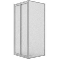Duschkabine eckig Fest+ Saloon mit 2 Schwenktüren Strukturglas h 198 mod. West 75x90 cm Öff. 90