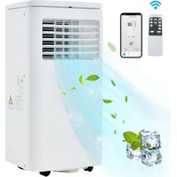 Climatiseur mobile 7000 BTU/h (2KW) : déshumidificateur, fonction de dégagement d'air, contrôle par télécommande/APP, 3 modes de fonctionnement, pour espaces jusqu'à 80 m³, minuterie 24h, classe énerg