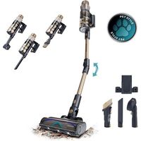 Aspirapolvere verticale BLDC Conga Rockstar RS90 Pet Flex. 600 W e 160 AW di potenza di aspirazione. 40 kPa. Modalità Auto. Spazzola per animali domestici e tubo flessibile.