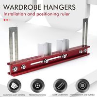 Règle de positionnement pour tringle à vêtements – Gabarit de montage pour porte‑manteau – Accessoire pour armoire sur mesure