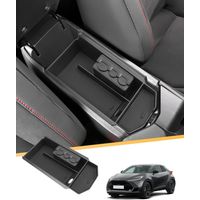 Compatible avec Toyota C-HR II Hybrid PHEV 2024 2025 2026 - Boîte de rangement pour console centrale CHR AX20 - Plateau d'accoudoir central - Boîte à gants - Noir
