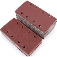 Ulisem 120 Stück rechteckige Schleifblätter, 93 x 185 mm Schleifpapier für Schleifmaschine, 8 Löcher, Klett-Schleifpads, verschiedene Körnungen 40/60/80/120/180/240