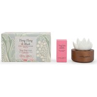 Flores aromáticas Laura Ashley Ylang Ylang & Musk, 9 x 11 x 16 cm, cerámica, vidrio, madera de paulownia, difusor
