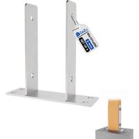 Lot de 4 Support de poteau en U galvanisé à chaud 101 x 101 x 200 mm – Platine bois pour clôture et poteaux – GeZu Impex