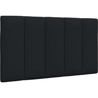 vidaXL Coussin de tête de lit Hanko noir 90 cm tissu